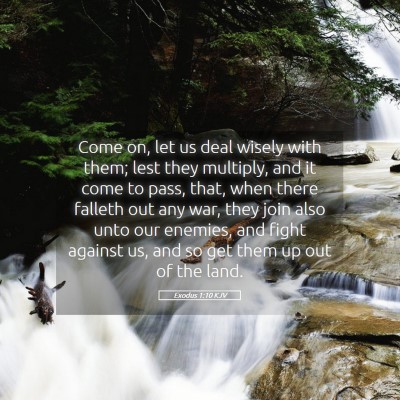 Picture 05 - Exodus 1:10 KJV - Come on, let us deal wisely with them; lest they - Bible Verse Picture