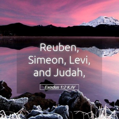 Picture 05 - Exodus 1:2 KJV - Reuben, Simeon, Levi, and - Bible Verse Picture