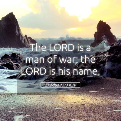 Picture 05 - Exodus 15:3 KJV - The LORD is a man of war: the LORD is his - Bible Verse Picture