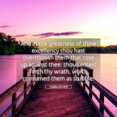 Picture 05 - Exodus 15:7 KJV - And in the greatness of thine excellency thou - Bible Verse Picture