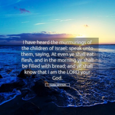 Picture 05 - Exodus 16:12 KJV - I have heard the murmurings of the children of - Bible Verse Picture
