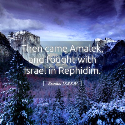 Picture 05 - Exodus 17:8 KJV - Then came Amalek, and fought with Israel in - Bible Verse Picture