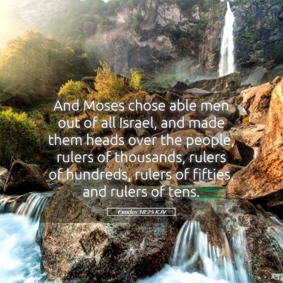 Picture 05 - Exodus 18:25 KJV - And Moses chose able men out of all Israel, and - Bible Verse Picture