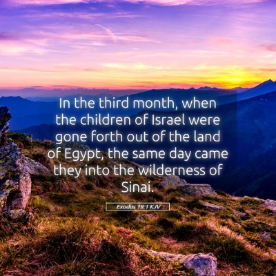 Picture 05 - Exodus 19:1 KJV - In the third month, when the children of Israel - Bible Verse Picture