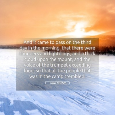 Picture 05 - Exodus 19:16 KJV - And it came to pass on the third day in the - Bible Verse Picture