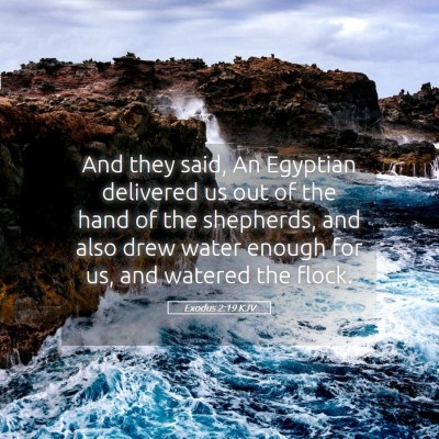 Picture 05 - Exodus 2:19 KJV - And they said, An Egyptian delivered us out of - Bible Verse Picture