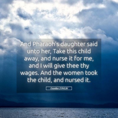 Picture 05 - Exodus 2:9 KJV - And Pharaoh's daughter said unto her, Take this - Bible Verse Picture