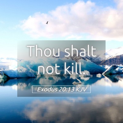Picture 05 - Exodus 20:13 KJV - Thou shalt not - Bible Verse Picture