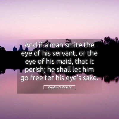 Picture 05 - Exodus 21:26 KJV - And if a man smite the eye of his servant, or the - Bible Verse Picture
