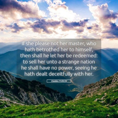 Picture 05 - Exodus 21:8 KJV - If she please not her master, who hath betrothed - Bible Verse Picture