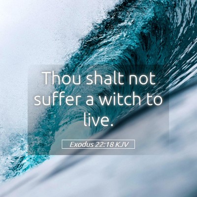 Picture 05 - Exodus 22:18 KJV - Thou shalt not suffer a witch to - Bible Verse Picture