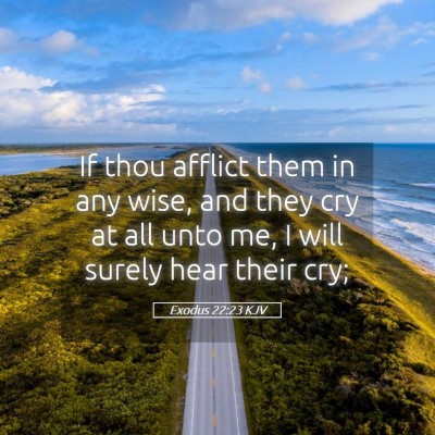 Picture 05 - Exodus 22:23 KJV - If thou afflict them in any wise, and they cry at - Bible Verse Picture