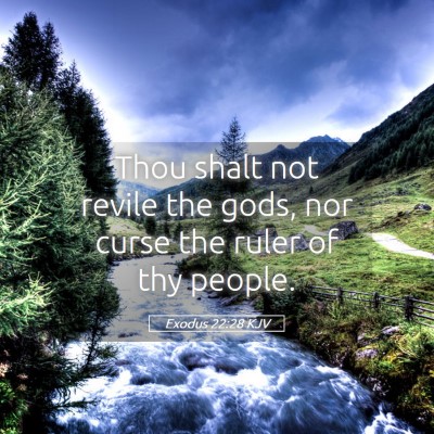 Picture 05 - Exodus 22:28 KJV - Thou shalt not revile the gods, nor curse the - Bible Verse Picture