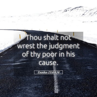 Picture 05 - Exodus 23:6 KJV - Thou shalt not wrest the judgment of thy poor in - Bible Verse Picture