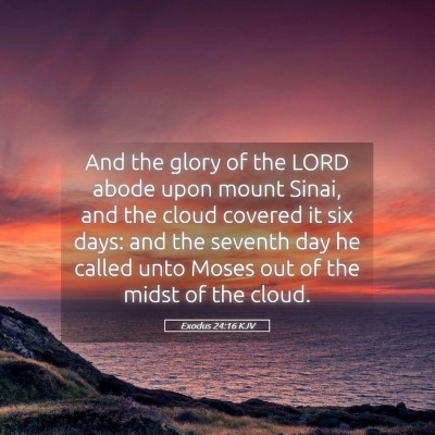 Picture 05 - Exodus 24:16 KJV - And the glory of the LORD abode upon mount Sinai, - Bible Verse Picture