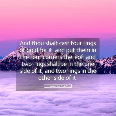 Picture 05 - Exodus 25:12 KJV - And thou shalt cast four rings of gold for it, - Bible Verse Picture