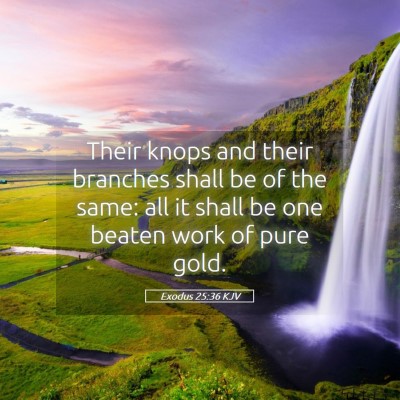 Picture 05 - Exodus 25:36 KJV - Their knops and their branches shall be of the - Bible Verse Picture