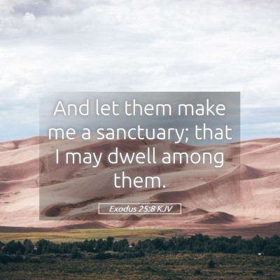 Picture 05 - Exodus 25:8 KJV - And let them make me a sanctuary; that I may - Bible Verse Picture