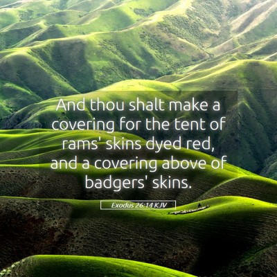 Picture 05 - Exodus 26:14 KJV - And thou shalt make a covering for the tent of - Bible Verse Picture