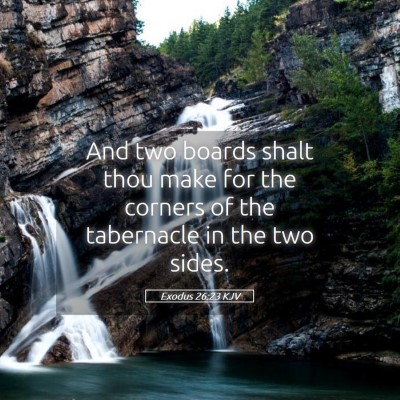 Picture 05 - Exodus 26:23 KJV - And two boards shalt thou make for the corners of - Bible Verse Picture