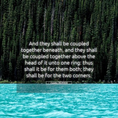 Picture 05 - Exodus 26:24 KJV - And they shall be coupled together beneath, and - Bible Verse Picture