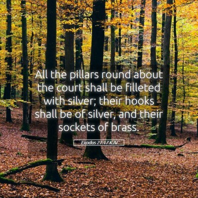 Picture 05 - Exodus 27:17 KJV - All the pillars round about the court shall be - Bible Verse Picture