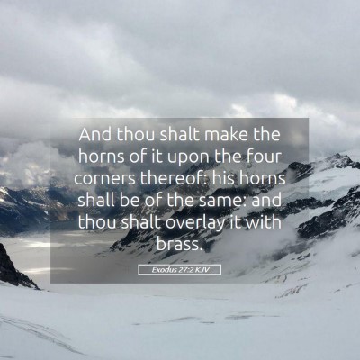 Picture 05 - Exodus 27:2 KJV - And thou shalt make the horns of it upon the four - Bible Verse Picture