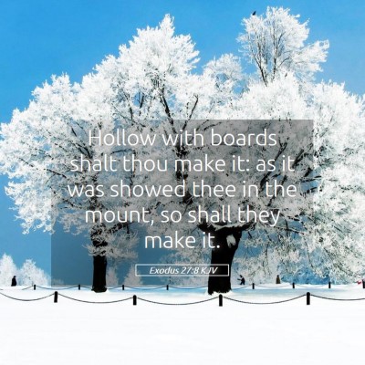Picture 05 - Exodus 27:8 KJV - Hollow with boards shalt thou make it: as it was - Bible Verse Picture
