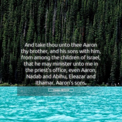 Picture 05 - Exodus 28:1 KJV - And take thou unto thee Aaron thy brother, and - Bible Verse Picture
