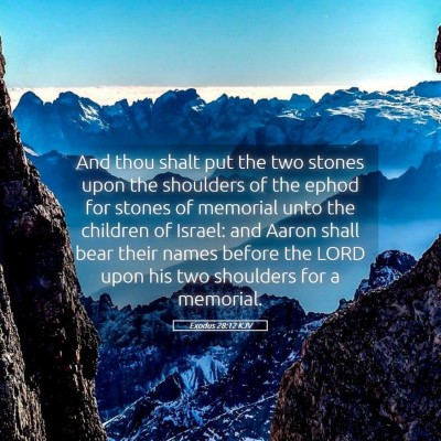 Picture 05 - Exodus 28:12 KJV - And thou shalt put the two stones upon the - Bible Verse Picture