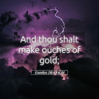 Picture 05 - Exodus 28:13 KJV - And thou shalt make ouches of - Bible Verse Picture