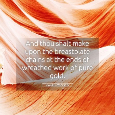 Picture 05 - Exodus 28:22 KJV - And thou shalt make upon the breastplate chains - Bible Verse Picture