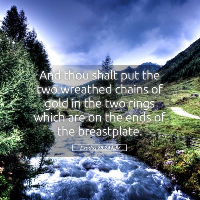 Picture 05 - Exodus 28:24 KJV - And thou shalt put the two wreathed chains of - Bible Verse Picture