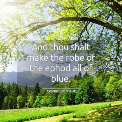 Picture 05 - Exodus 28:31 KJV - And thou shalt make the robe of the ephod all of - Bible Verse Picture