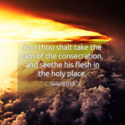 Picture 05 - Exodus 29:31 KJV - And thou shalt take the ram of the consecration, - Bible Verse Picture