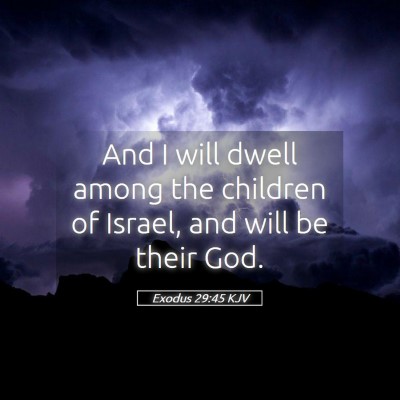 Picture 05 - Exodus 29:45 KJV - And I will dwell among the children of Israel, - Bible Verse Picture