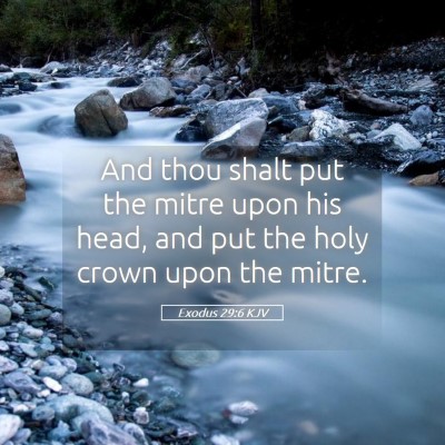Picture 05 - Exodus 29:6 KJV - And thou shalt put the mitre upon his head, and - Bible Verse Picture