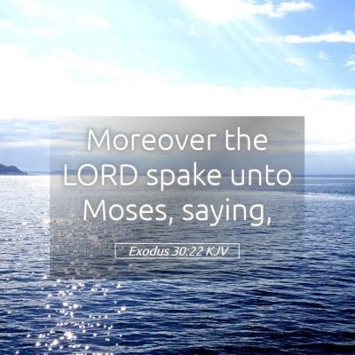 Picture 05 - Exodus 30:22 KJV - Moreover the LORD spake unto Moses, - Bible Verse Picture