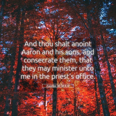 Picture 05 - Exodus 30:30 KJV - And thou shalt anoint Aaron and his sons, and - Bible Verse Picture
