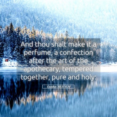 Picture 05 - Exodus 30:35 KJV - And thou shalt make it a perfume, a confection - Bible Verse Picture