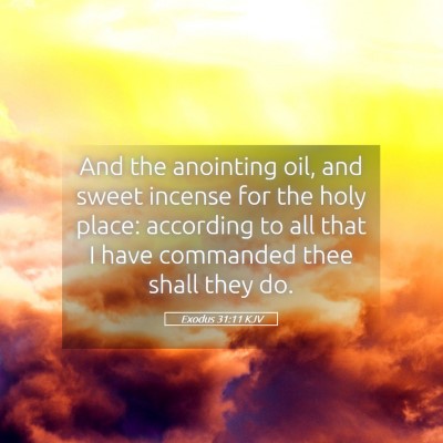 Picture 05 - Exodus 31:11 KJV - And the anointing oil, and sweet incense for the - Bible Verse Picture