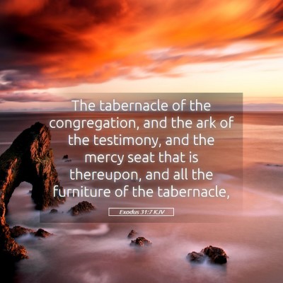 Picture 05 - Exodus 31:7 KJV - The tabernacle of the congregation, and the ark - Bible Verse Picture