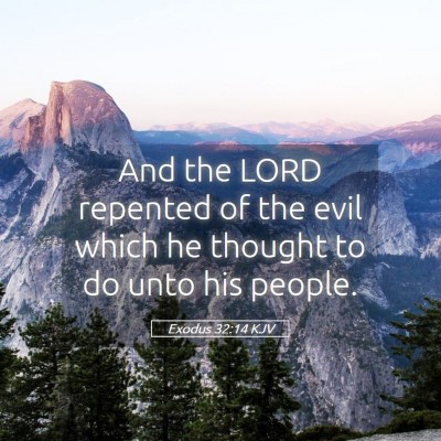 Picture 05 - Exodus 32:14 KJV - And the LORD repented of the evil which he - Bible Verse Picture