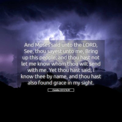 Picture 05 - Exodus 33:12 KJV - And Moses said unto the LORD, See, thou sayest - Bible Verse Picture