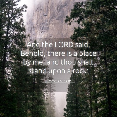 Picture 05 - Exodus 33:21 KJV - And the LORD said, Behold, there is a place by - Bible Verse Picture