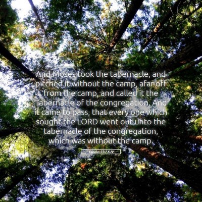 Picture 05 - Exodus 33:7 KJV - And Moses took the tabernacle, and pitched it - Bible Verse Picture