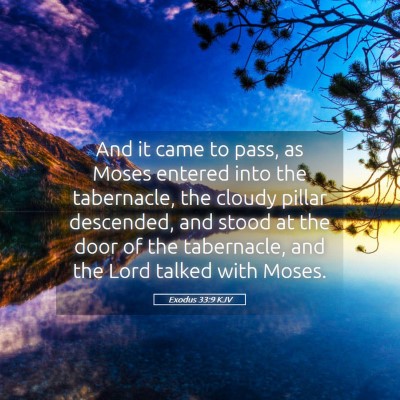 Picture 05 - Exodus 33:9 KJV - And it came to pass, as Moses entered into the - Bible Verse Picture