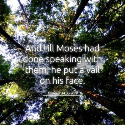 Picture 05 - Exodus 34:33 KJV - And till Moses had done speaking with them, he - Bible Verse Picture