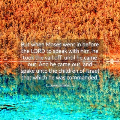 Picture 05 - Exodus 34:34 KJV - But when Moses went in before the LORD to speak - Bible Verse Picture