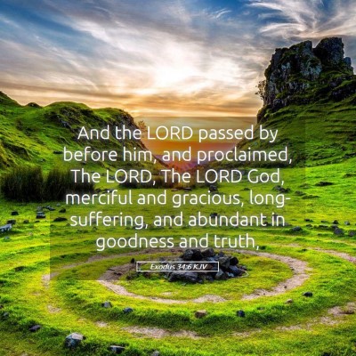 Picture 05 - Exodus 34:6 KJV - And the LORD passed by before him, and - Bible Verse Picture